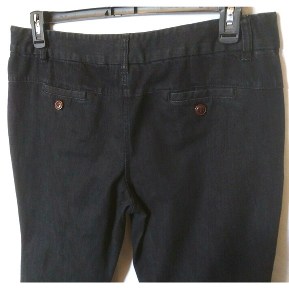 INC International Concepts Women's Flared Leg Jeans Size 14 Navy Dark Wash Denim - Picture 5 of 11